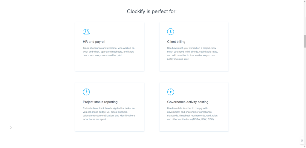 clockify_homescreen