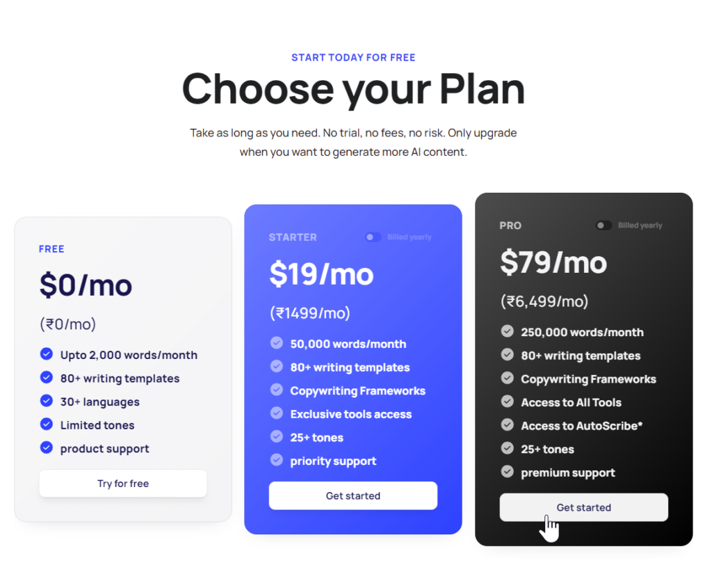 gravitywrite_monthly_pricing
