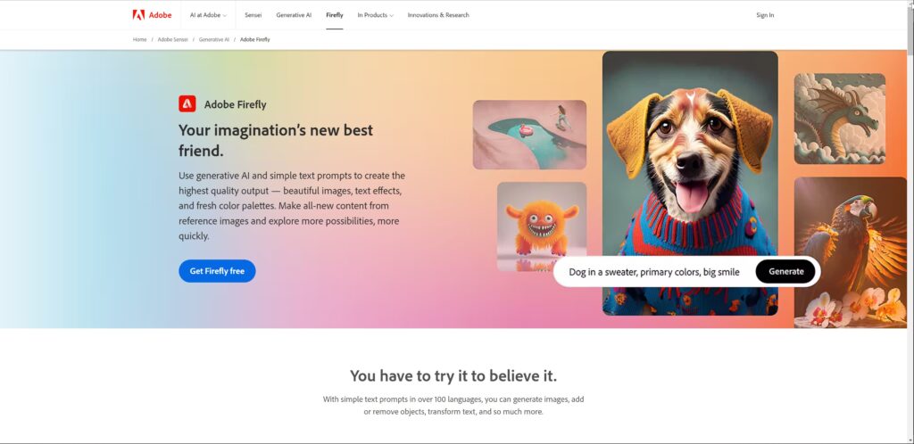 adobe_firefly_homescreen